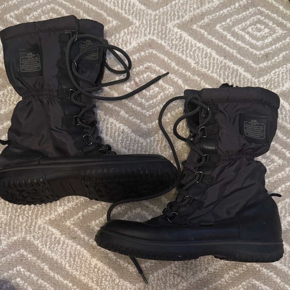Women’s Coach Black Winter Boots SAGE A9177 Size 6.5B